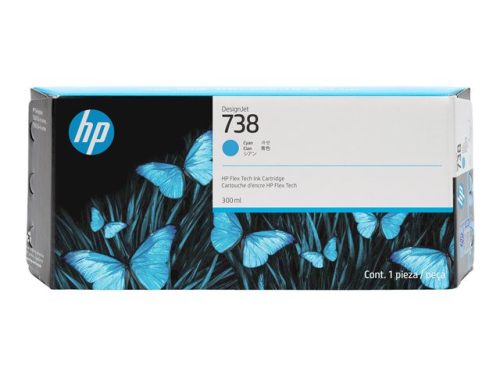 HP 738 300-ml Cyan DesignJet Ink Cartridge