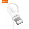 KAB RECCI RCL-P200W Lightning-USB kábel, fehér - 2m