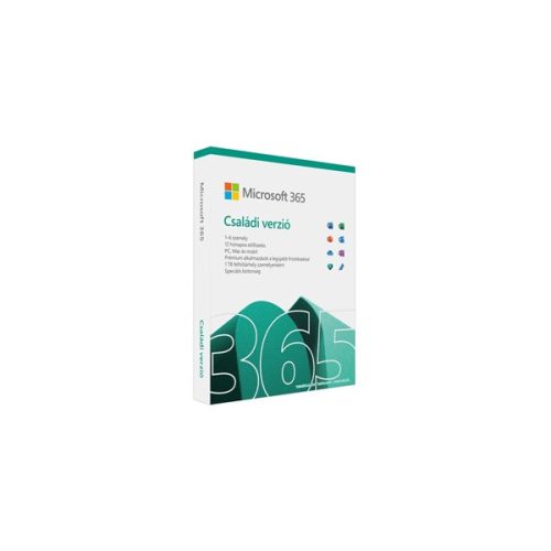 Microsoft 365 Családi verzió, 1 év. Win/MAC FPP BOX Doboz P10