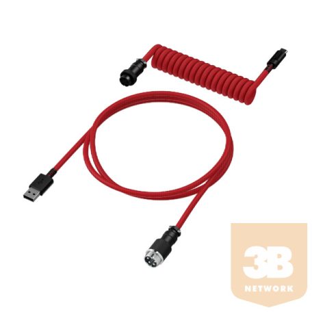 HP HyperX USB-C vörös-fekete spirálkábel