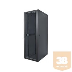   Manhattan rack szekrény - 19" különálló kivitel (26U, 1322 (h) x 600 (w) x 600 (d) mm, IP20, lapra szerelt, Fekete)