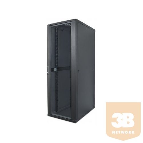 Manhattan rack szekrény - 19" különálló kivitel (42U, 2033 (h) x 800 (w) x 800 (d) mm, IP20, lapra szerelt, Fekete)