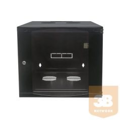   Manhattan Intellinet 713740 19" Fali rack szekrény 6U, 327 (h) x 540 (w) x 450 (d) mm, Dupla belsőtér, lapra szerelt Fekete