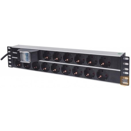 Intellinet Power strip rack 19'' 2U 250V/16A 15x Schuko 3m double air switch