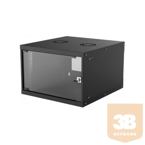 Manhattan Intellinet 714785 19" Fali rack szekrény 6U, 353 (h) x 540 (w) x 560 (d) mm, IP20, lapra szerelt Fekete