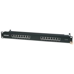   Intellinet Patch panel FTP kat6 16-portos RJ45 19'' 1U, polc, fekete