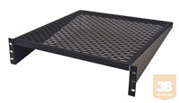 Great Lakes 7206-FM-250MM elöl rögzíthető polc rack szekrénybe, 2U, 250mm mély