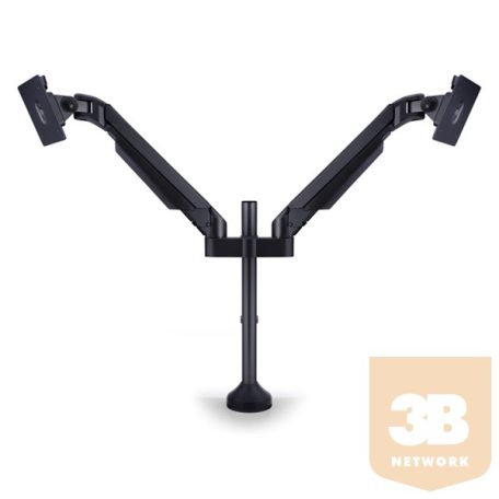 Multibrackets Gaslift asztali rögzítő dupla karos konzol 15-32", fekete