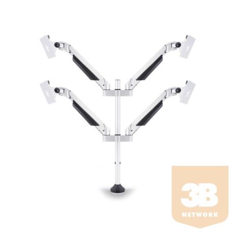 Multibrackets Gaslift asztali rögzítő négy karos konzol 15-32", fehér