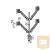 Multibrackets Gaslift asztali rögzítő négy karos konzol 15-32", fehér