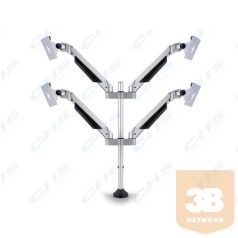   Multibrackets Gaslift asztali rögzítő Quad (4) karos konzol ezüst