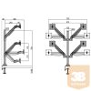 Multibrackets Gaslift asztali rögzítő Quad (4) karos konzol ezüst