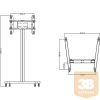 Multibrackets gurulós public padló állvány 180 Single univerzális konzol, 24-63", ezüst