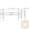 Multibrackets fali rögzítő Universal Wallmount Tilt SD MAX VESA 800x600mm, dönthető konzol, 63-110", Fekete