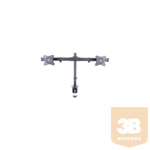 Multibrackets asztali rögzítő Deskmount Basic Dual, dönthető, forgatható konzol, 15-27", fekete