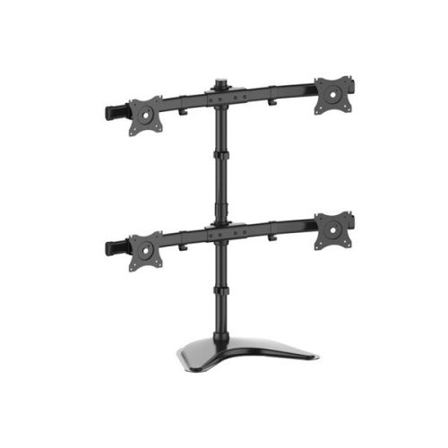 Multibrackets asztali rögzítő Deskstand Basic Quad dönthető, forgatható konzol, 15" - 27", fekete