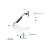 MULTIBRACKETS Asztali konzol, M VESA Gas Lift Arm Single Silver HD