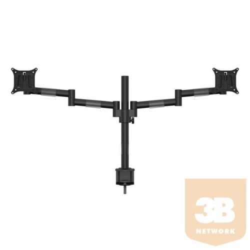 Multibrackets asztali rögzítő Officeline Dual dönthető, forgatható konzol, 15" - 30", fekete