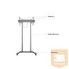 MULTIBRACKETS gurulós padló állvány, 3M Motorized Floorstand 60kg Black