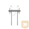 MULTIBRACKETS gurulós padló állvány, 3M Motorized Floorstand 60kg Black