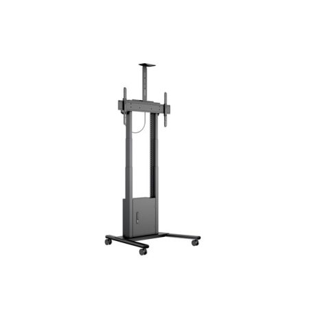 MULTIBRACKETS Gurulós motoros padlóállvány, M Motorized Floorstand incl cabinet & camerashelf 120kg Black (42-100")