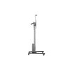 MULTIBRACKETS Gurulós motoros padlóállvány, M Motorized Floorstand incl cabinet & camerashelf 120kg Black (42-100")