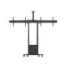 MULTIBRACKETS Gurulós motoros 2 karos padlóállvány, M Motorized Floorstand Dual Screen incl cabinet & cam-shelf 120kg