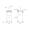 MULTIBRACKETS Motoros padlóállvány, M Motorized Floorbase XL 150kg White (42-100", max.VESA: 1000x600 mm)