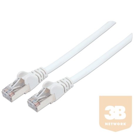 Manhattan Kábel - SFTP patch kábel (Cat7 600Mhz - Cat6a RJ45 moduláris csatlakozóval, LSOH, 100% réz, 0.5m, Fehér)