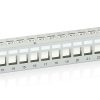 Equip Keystone Patch Panel - 767124 (24 port, Cat.6, 1U, árnyékolt, szürke)