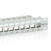 Equip Keystone Patch Panel - 767124 (24 port, Cat.6, 1U, árnyékolt, szürke)