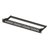 Equip Keystone Patch Panel - 769248 (24 Slim port, Cat6, 1U, árnyékolatlan, fekete)