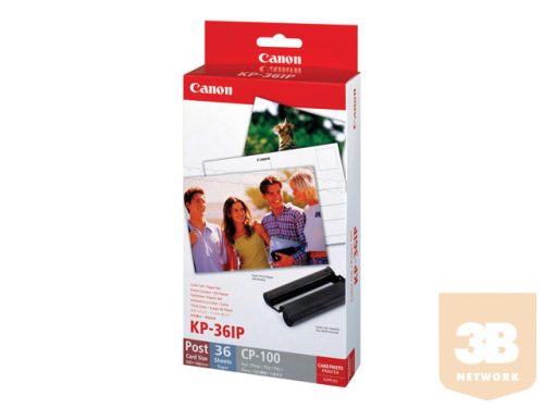 CANON KP-36IP Photo Paper 100x148mm 36sheet + color ink for Selphy CP Postcard Size