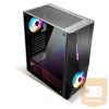 Spirit of Gamer Számítógépház - Rogue V RGB (fekete, ablakos, 8x12cm ventilátor, alsó táp,  ATX, 1xUSB3.0, 2xUSB2.0)