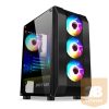 Spirit of Gamer Számítógépház - Rogue VI RGB (fekete, ablakos, 8x12cm ventilátor, alsó táp,  ATX, 1xUSB3.0, 2xUSB2.0)