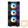 Spirit of Gamer Számítógépház - Rogue VI RGB (fekete, ablakos, 8x12cm ventilátor, alsó táp,  ATX, 1xUSB3.0, 2xUSB2.0)