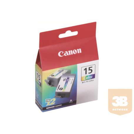 CANON BCI-15 ink cartridge tri-colour standard capacity 2x7.5ml 2x100 pages 2-pack