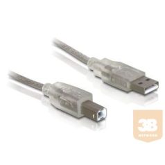   Delock kábel, USB 2.0-A (M) -> USB2.0-B (M), ferrítmag, 0.5m