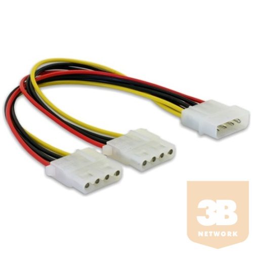 KAB Delock 82100 "Y" elosztó kábel - 2 db 4pin Molex - 0,1m