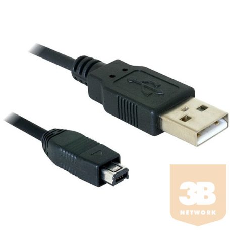 KAB Delock 82208 USB - B mini 4pin Hirose - USB - A apa - apa kamera kábel - 1,5m