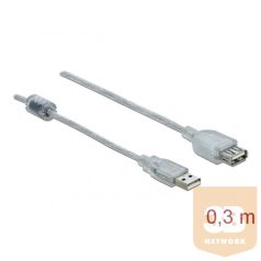   Delock Kábel - 82244 (USB-A 2.0 -> USB-A 2.0 hosszabitó kábel, apa/anya, 0,3m)