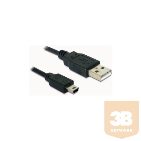 Delock 82396 USB 2.0-A – USB Mini-B 5 tűs, 0,70 m (apa/apa) kábel