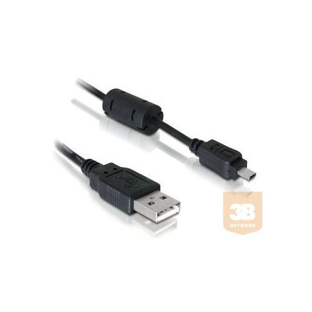Delock kábel USB 2.0-A (M) -> USB mini 8pin (Nikon) UC-E6, 1.8m