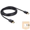 Delock HDMI kábel, DisplayPort M/M, 3m, arany