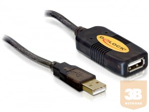 Delock extension kábel, USB 2.0, aktív, 10m