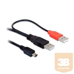 Delock 82447 kábel, 2db USB-A 2.0 apa - USB mini 5 tűs
