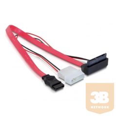   KAB Delock 82551 Micro SATA (anya) - 2pin hálózati (5V/3,3V) + SATA (felfele) átalakító kábel - 0,3m