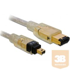   KAB Delock 82576 6pin / 4pin FireWire összekötő kábel - 1m