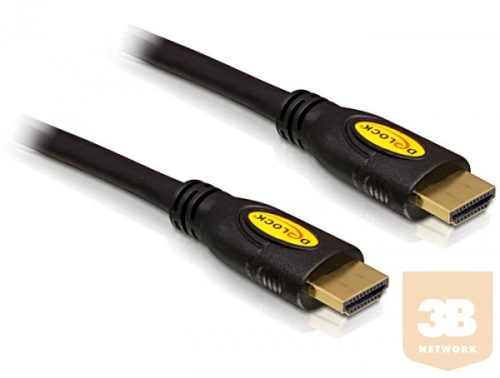 Delock kábel High Speed HDMI with Ethernet - HDMI-A male > HDMI-A male 4K 1m