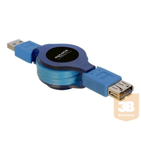 DELOCK 82649 Delock extension kábel, USB 3.0, visszahúzható, 1m